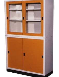 ตู้บานเลื่อนบานทึบ+บานเลื่อนกระจก 3 ฟุต KEL